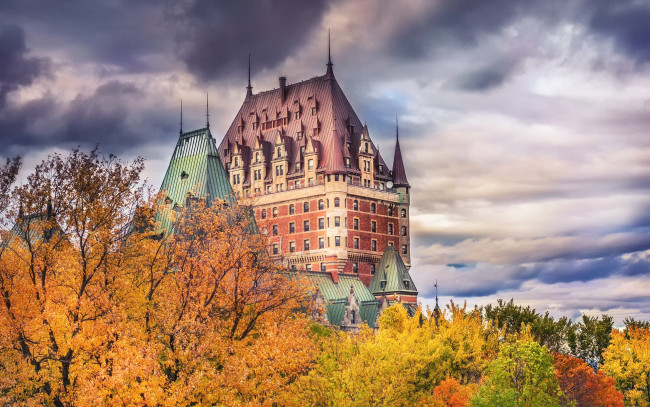 Обои картинки фото chateau frontenac, города, квебек , канада, chateau, frontenac