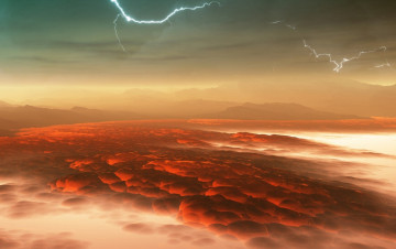 обоя венера, космос, планета, вселенная, поверхность, грунт, камни, горизонт, пространство, пустыня, небо, атмосфера, магма, лава