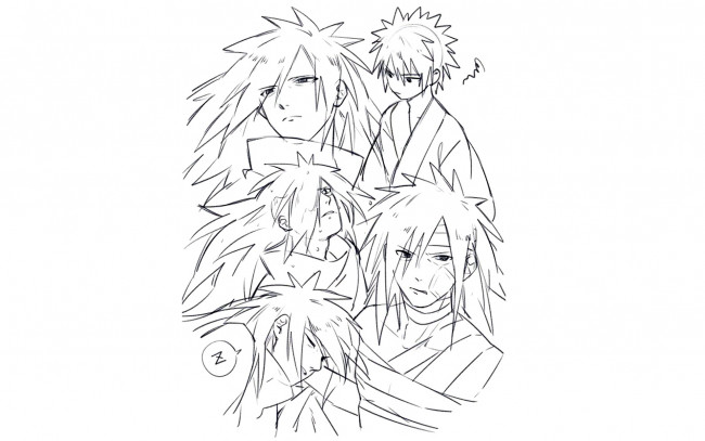 Обои картинки фото аниме, naruto, учиха, мадара