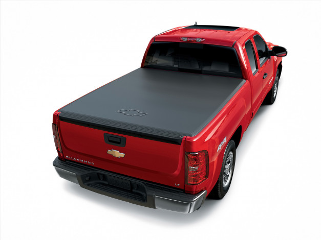 Обои картинки фото 2007, chevrolet, silverado, hard, tonneau, cover, автомобили