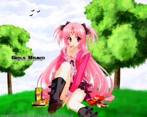 обоя аниме, girls, bravo