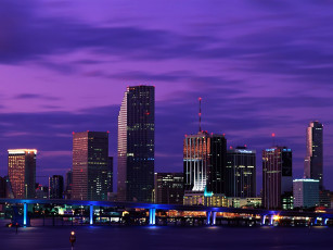 Картинка города огни ночного