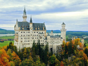 Картинка города замок нойшванштайн германия