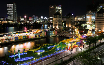 Картинка города огни ночного