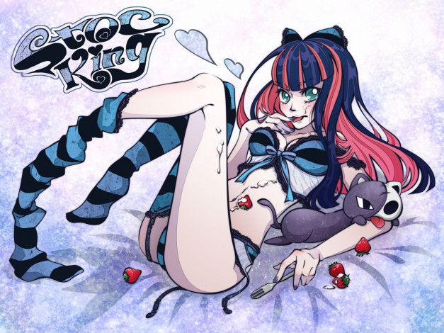 Обои картинки фото аниме, panty, stocking, with, garterbelt
