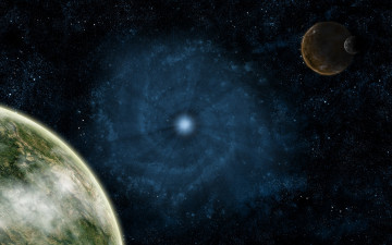 Картинка космос арт звёзды планеты