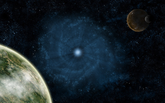 Обои картинки фото космос, арт, звёзды, планеты