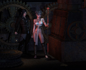 Картинка 3д графика fantasy фантазия девушка мужчина