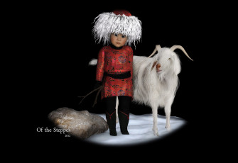 Картинка 3д графика people люди мальчик козел