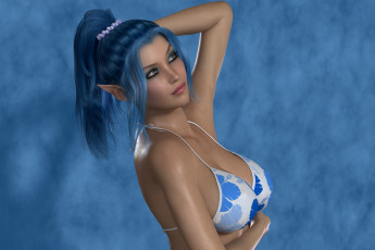 Картинка rina by metalhed13 3д графика elves эльфы рендер девушка