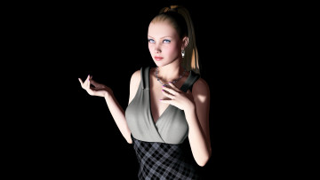 Картинка 3д графика people люди девушка взгляд