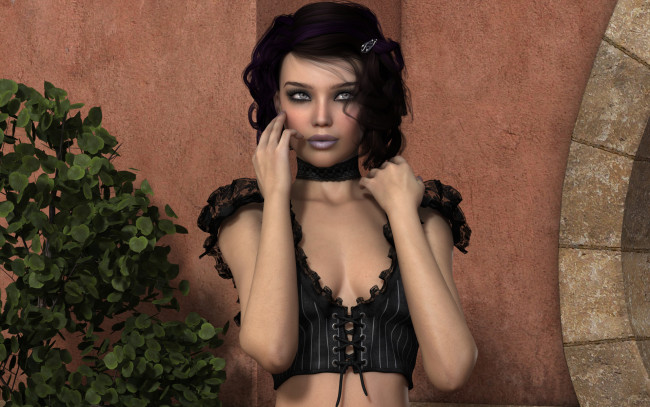 Обои картинки фото izabelle, by, metalhed13, 3д, графика, people, люди, девушка