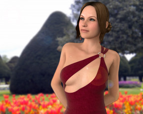 Картинка 3д+графика люди+ people девушка взгляд