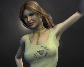 Картинка 3д+графика люди+ people фон взгляд девушка