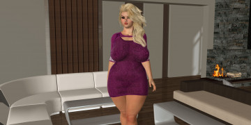 Картинка 3д+графика люди+ people взгляд девушка