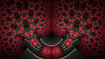 Картинка 3д+графика фракталы+ fractal цвета фон узор