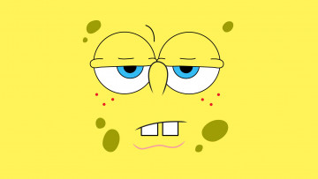 обоя мультфильмы, spongebob squarepants, фон, глаза, боб, губка