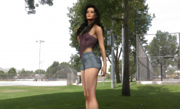 Картинка 3д+графика люди+ people девушка взгляд