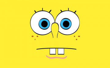 обоя мультфильмы, spongebob squarepants, фон, глаза, боб, губка