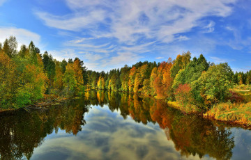 Картинка природа реки озера осень