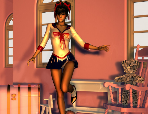 Обои картинки фото 3д графика, люди , people, фон, взгляд, девушка