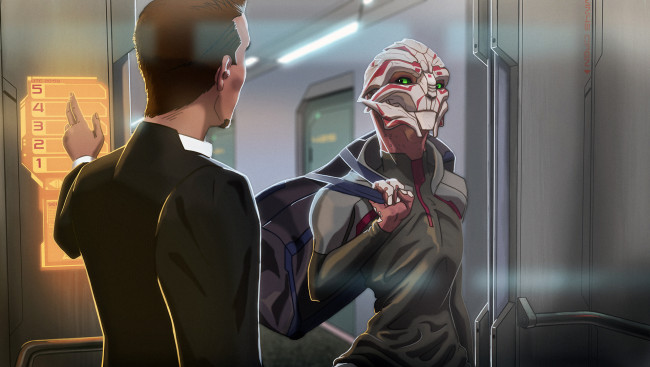 Обои картинки фото видео игры, mass effect, mass, effect, turian, bioware, art