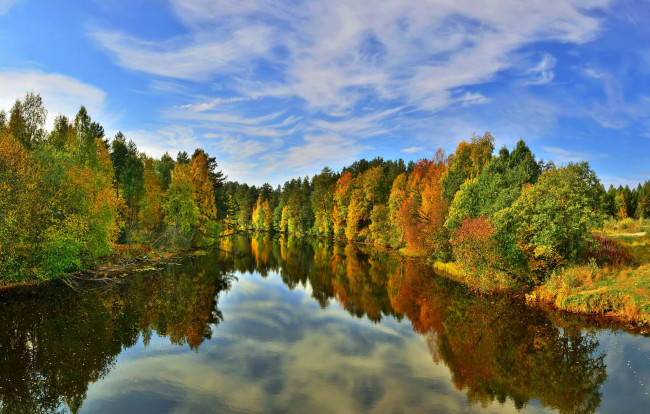 Обои картинки фото природа, реки, озера, осень