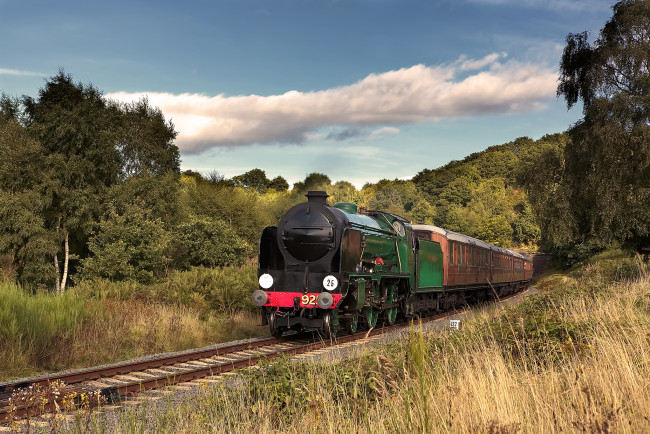 Обои картинки фото техника, паровозы, железная, дорога, паровоз