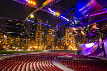 Картинка chicago +il города Чикаго+ сша небоскребы огни ночь