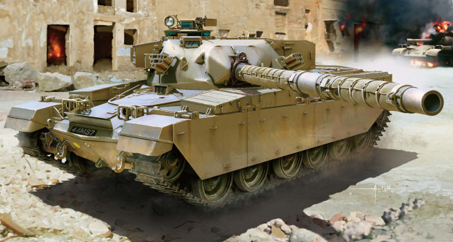 Обои картинки фото рисованное, армия, танк