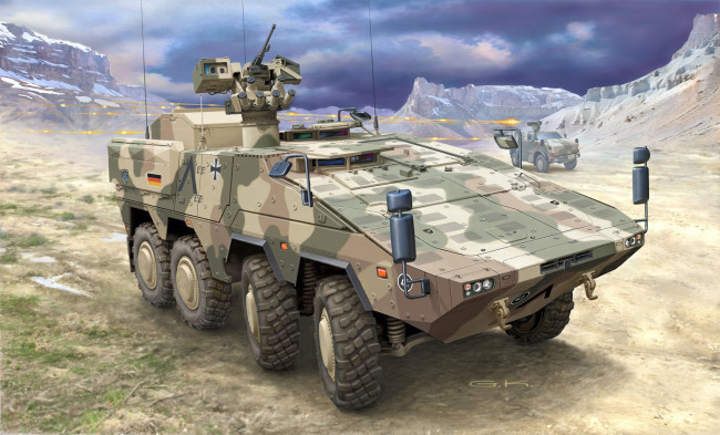Обои картинки фото рисованное, армия, бтр