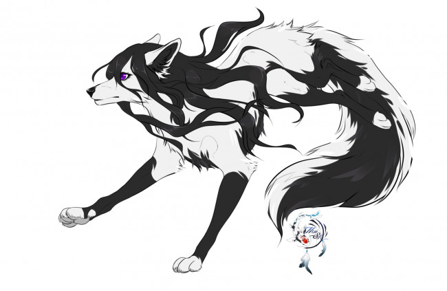 Обои картинки фото рисованное, животные,  сказочные,  мифические, зверь, фон, арт