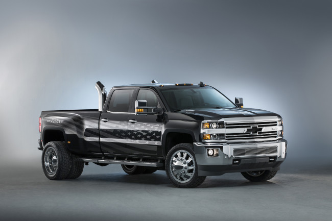 Обои картинки фото автомобили, chevrolet, concept, gmtk2h, kid, rock, silverado, 3500, hd, 2015г