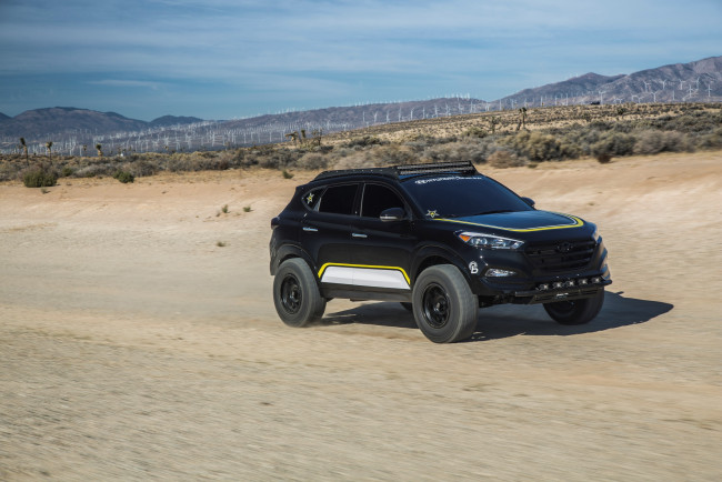 Обои картинки фото автомобили, hyundai, rockstar, performance, garage, tucson, 2015г