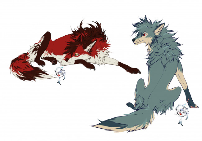 Обои картинки фото рисованное, животные,  волки, волки, фон, звери