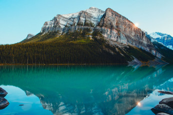 Картинка природа реки озера озеро облака лес горы