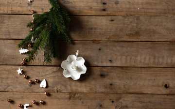 Картинка праздничные -+разное+ новый+год бусы ветка еловая свеча