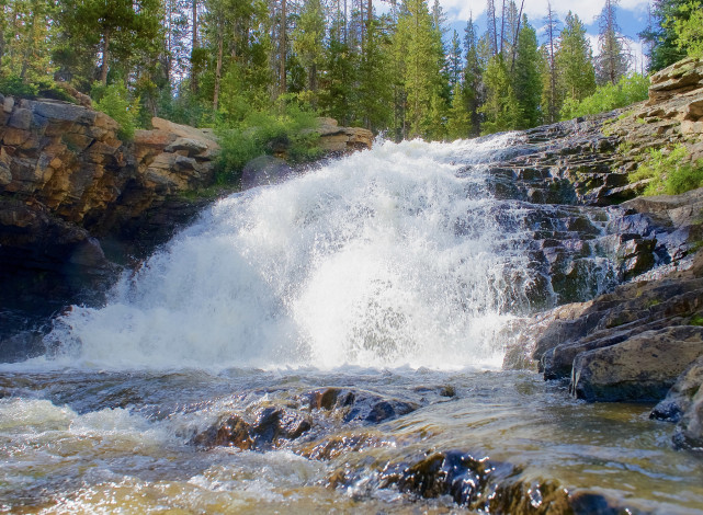 Обои картинки фото природа, водопады, простор