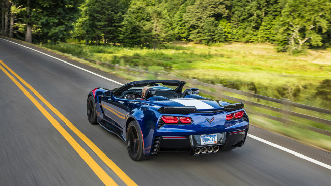 Обои картинки фото chevrolet corvette convertible grand sport 2017, автомобили, corvette, chevrolet, 2017, sport, grand, convertible