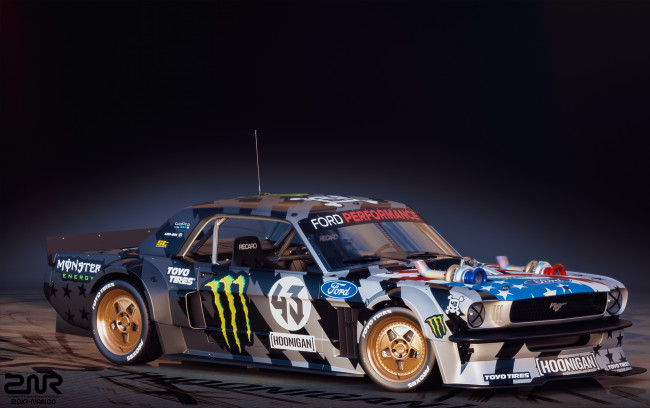 Обои картинки фото автомобили, 3д, mustang