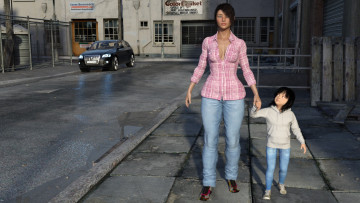 Картинка 3д+графика люди+ people взгляд девушка фон