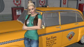 обоя 3д графика, люди-авто, мото , people- car ,  moto, фон, взгляд, девушка