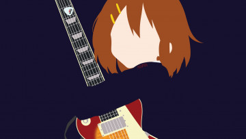 обоя аниме, k-on, фон, взгляд, девушка