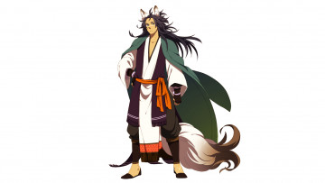 Картинка аниме животные +существа парень