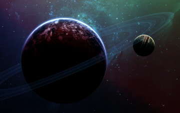 Картинка космос арт планеты вселенная галактики звезды