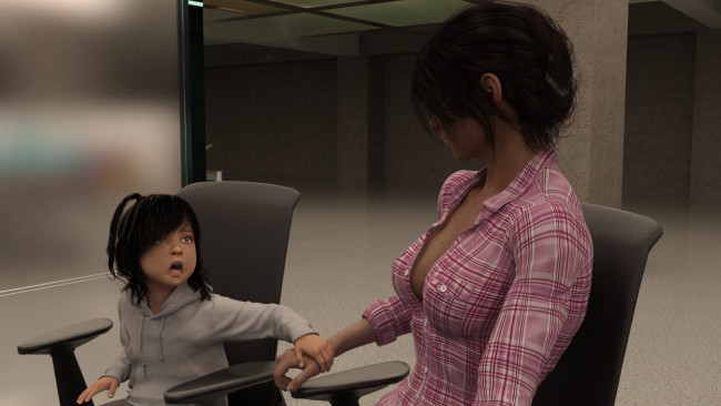 Обои картинки фото 3д графика, люди , people, девушка, взгляд, фон