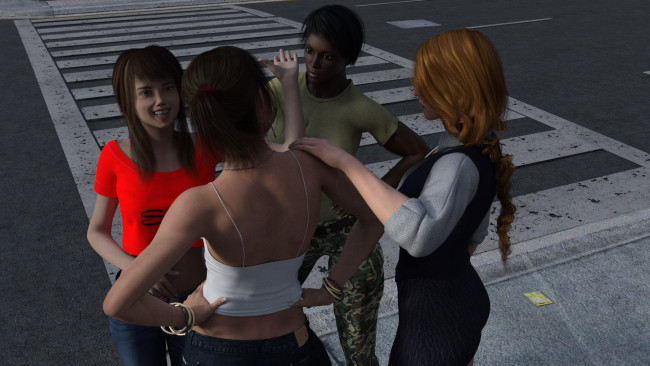 Обои картинки фото 3д графика, люди , people, девушки, взгляд, фон