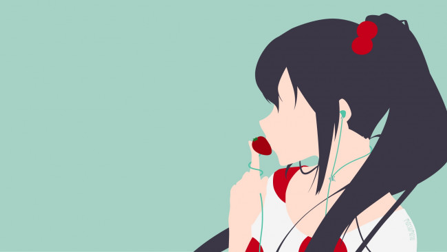 Обои картинки фото аниме, k-on, фон, взгляд, девушка