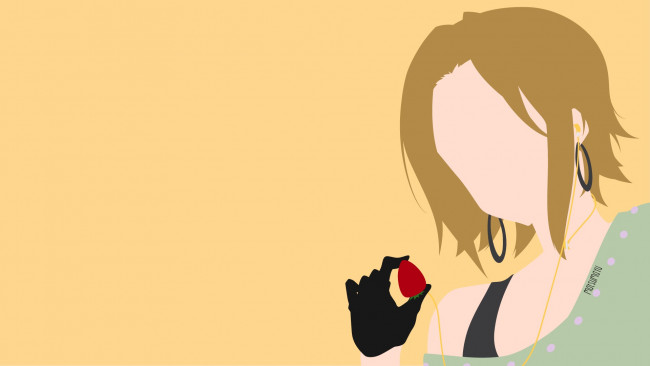 Обои картинки фото аниме, k-on, фон, взгляд, девушка