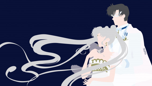 Обои картинки фото аниме, sailor moon, пара